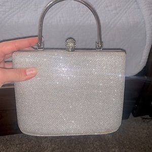 Silver sparkly mini bag